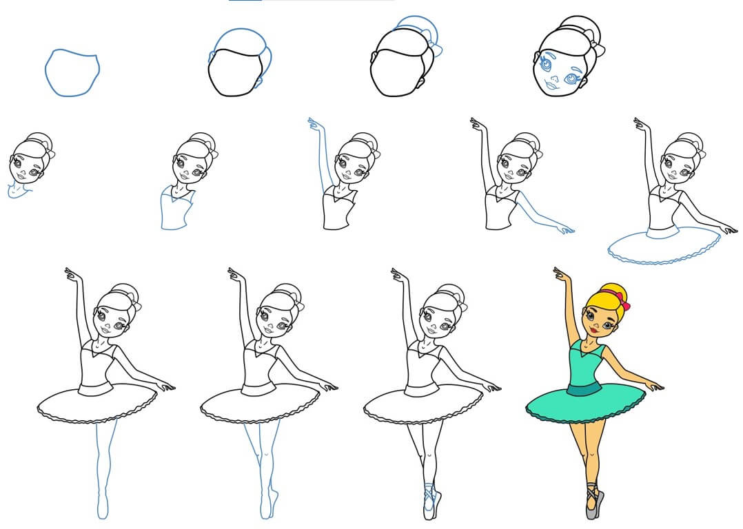 How to draw Ballerina idea (11)