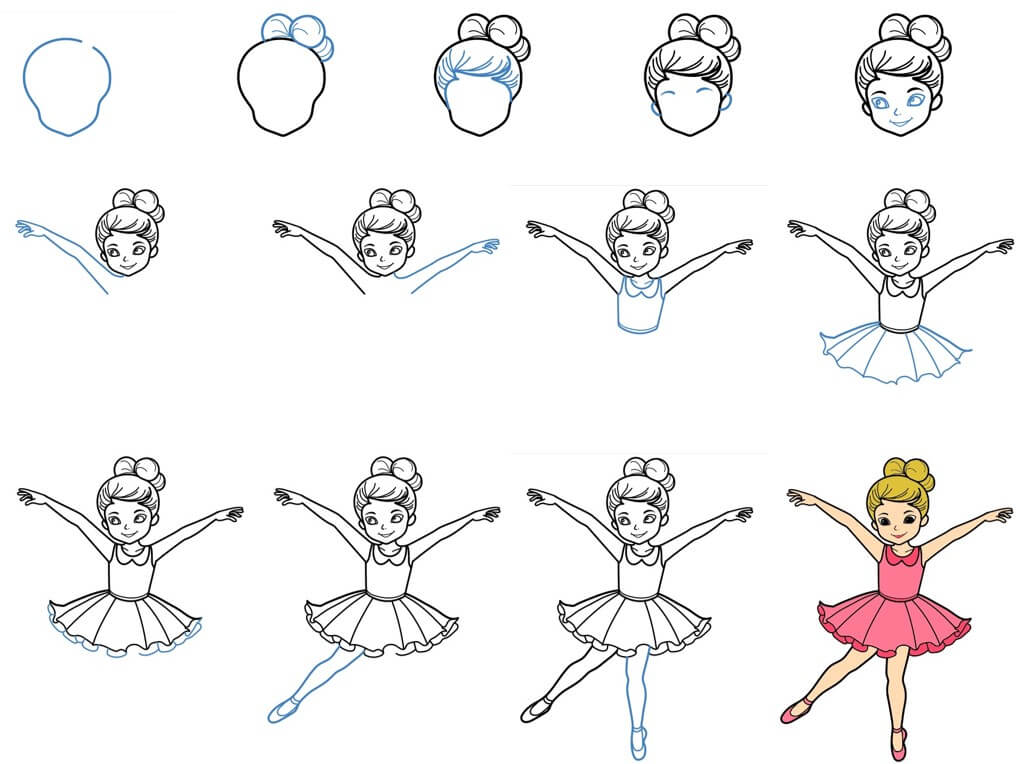 How to draw Ballerina idea (12)