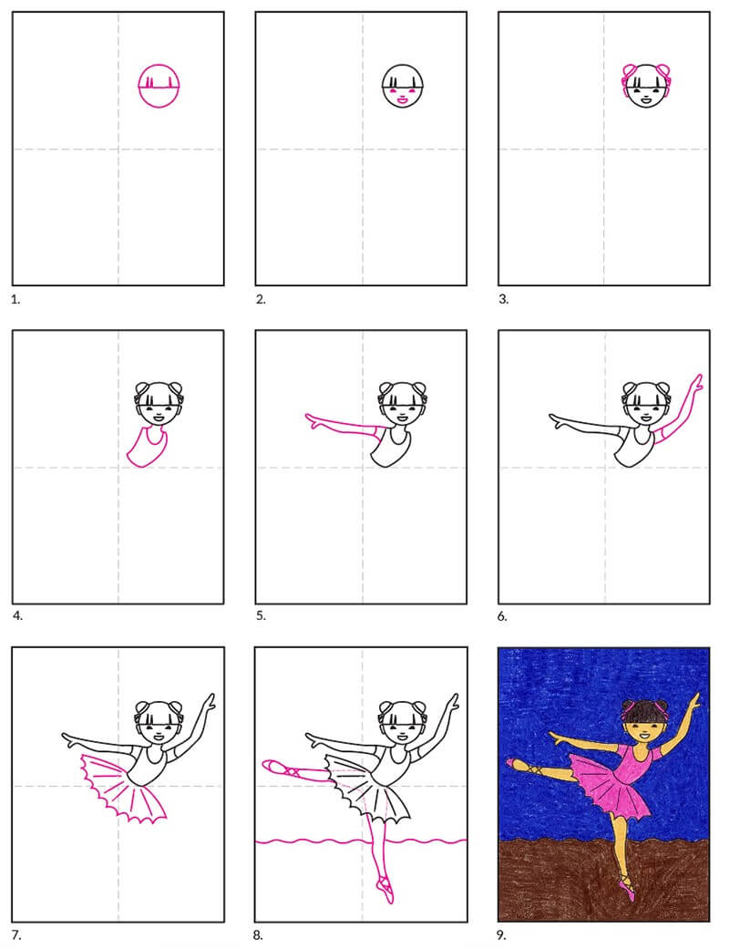 How to draw Ballerina idea (4)