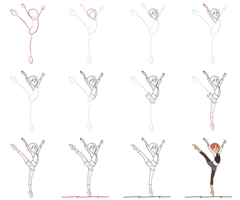 How to draw Ballerina idea (6)