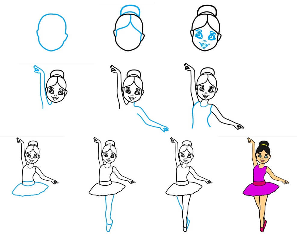 How to draw Ballerina idea (7)