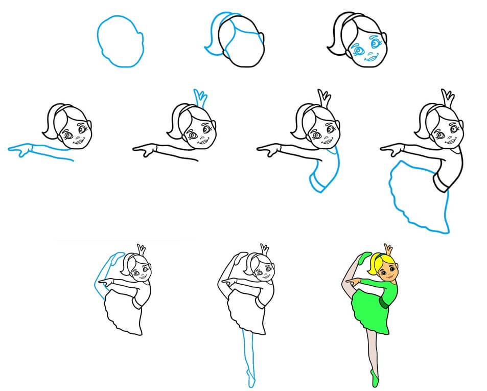 How to draw Ballerina idea (8)