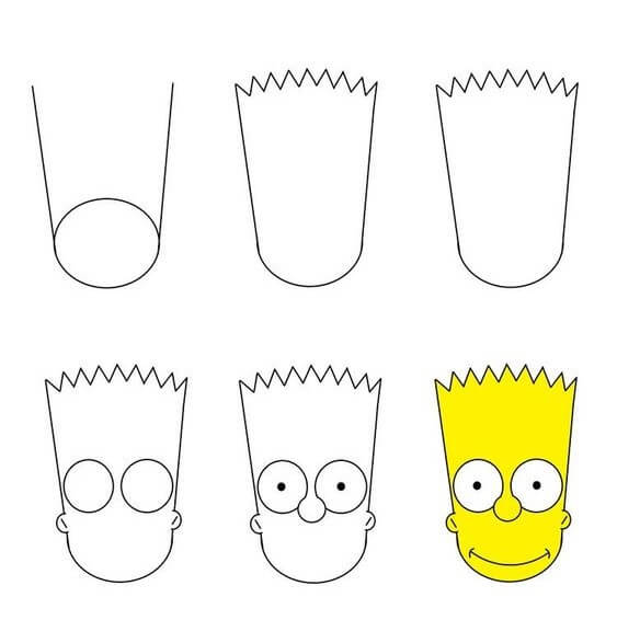 How to draw Bart simpson (5)