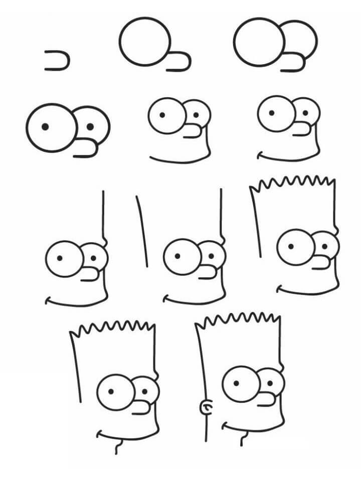 Bart simpson (9) Drawing Ideas