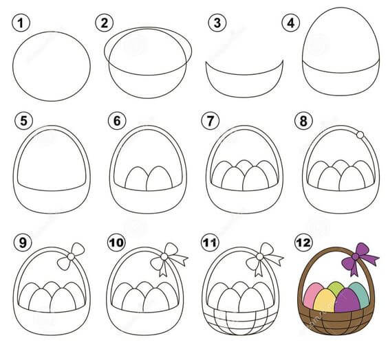 How to draw Basket idea (11)