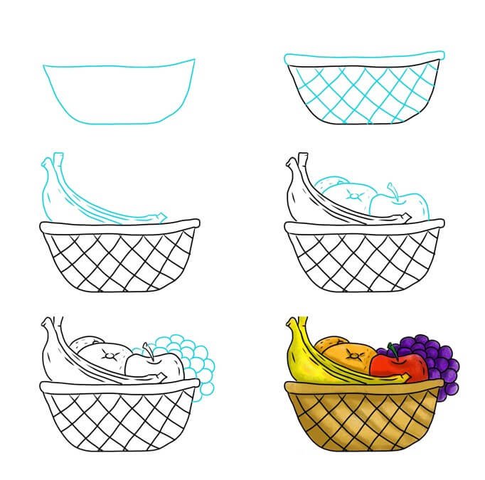 How to draw Basket idea (16)