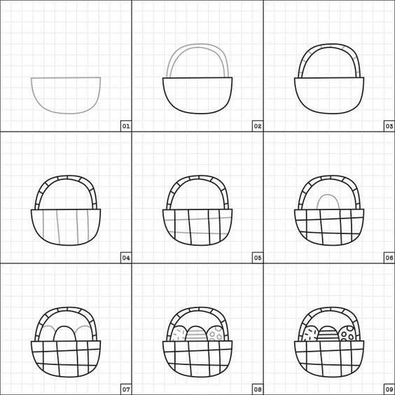 How to draw Basket idea (8)