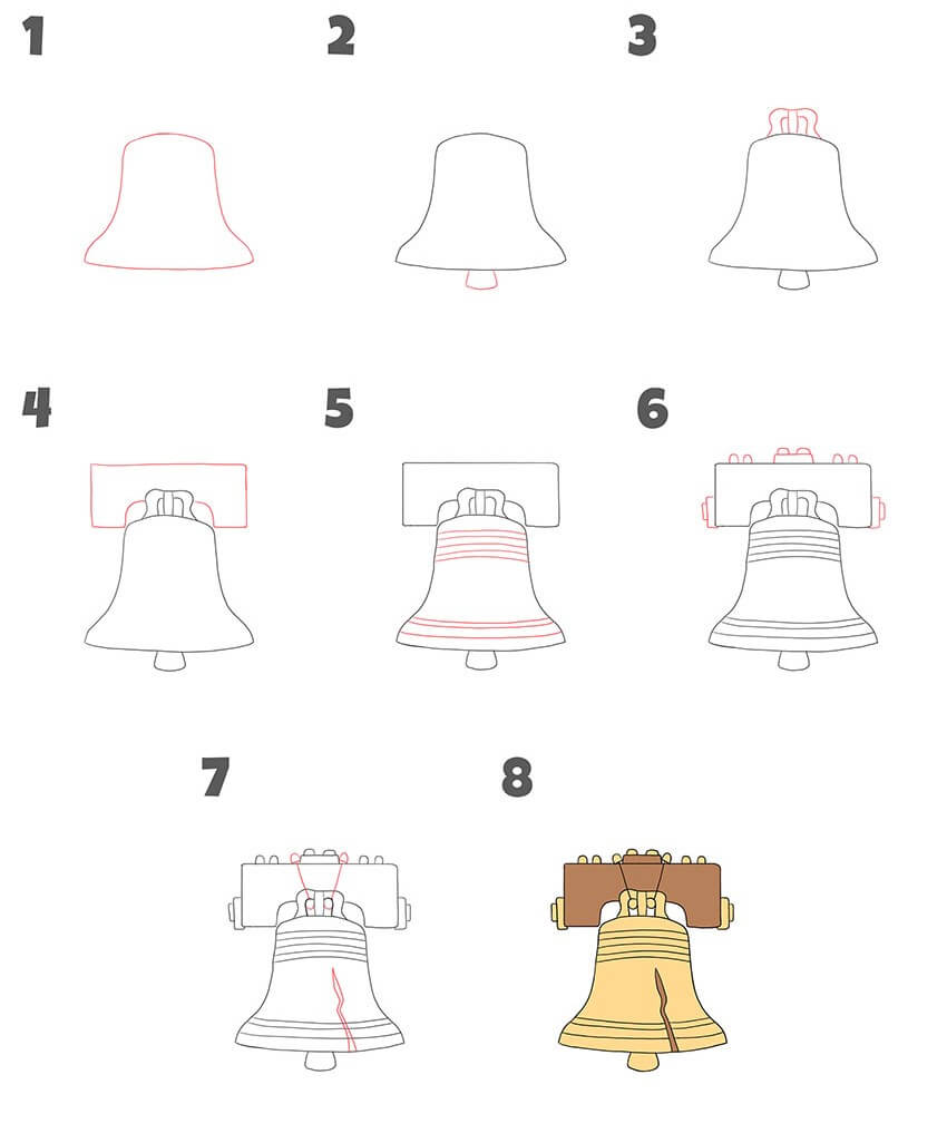 How to draw Bell idea (8)