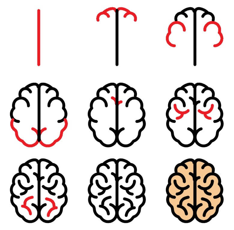 How to draw Brain idea (11)