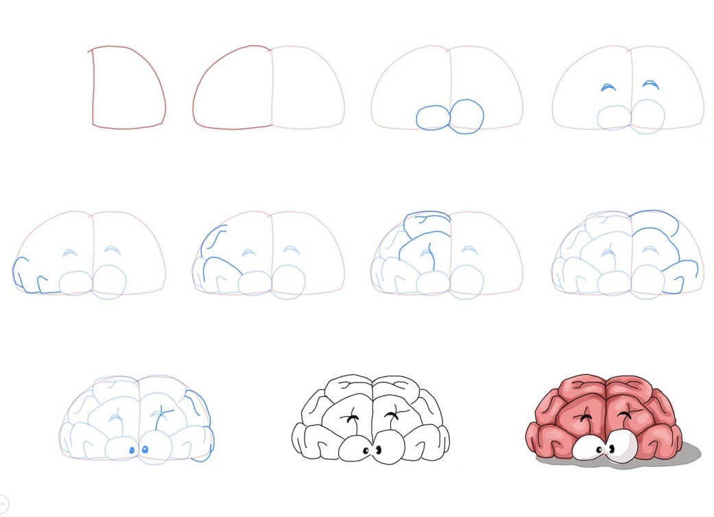 How to draw Brain idea (12)