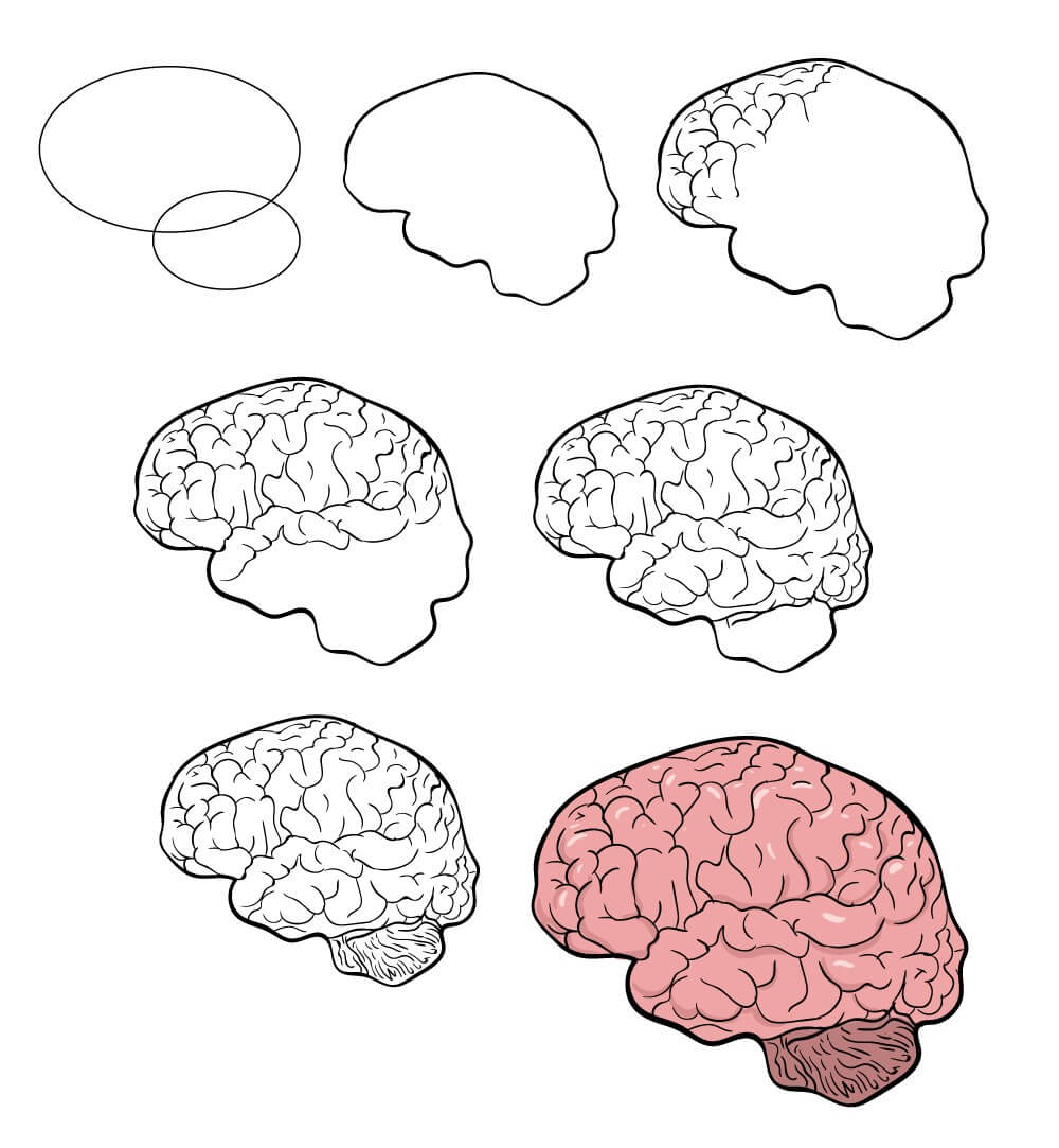 How to draw Brain idea (6)