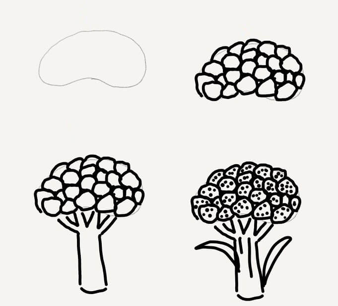 How to draw Broccoli idea (1)