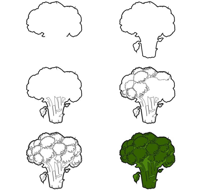 Broccoli idea (11) Drawing Ideas