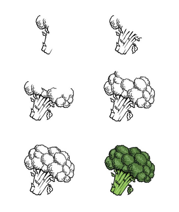 How to draw Broccoli idea (2)