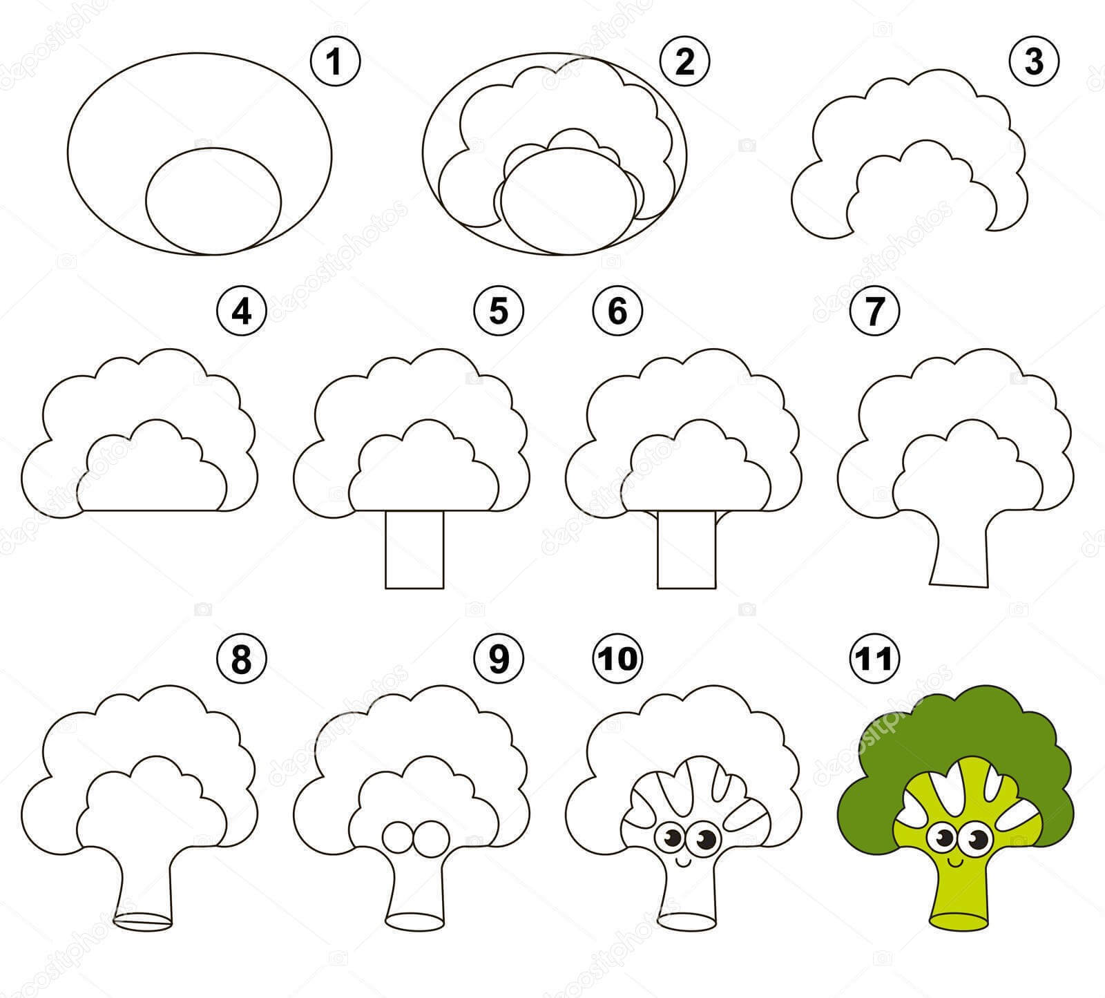 How to draw Broccoli idea (3)