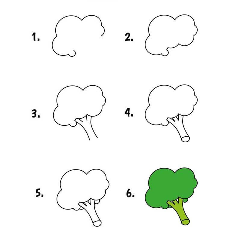 How to draw Broccoli idea (4)