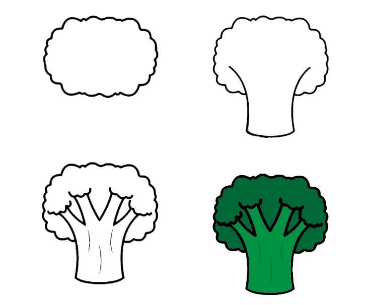 How to draw Broccoli idea (6)