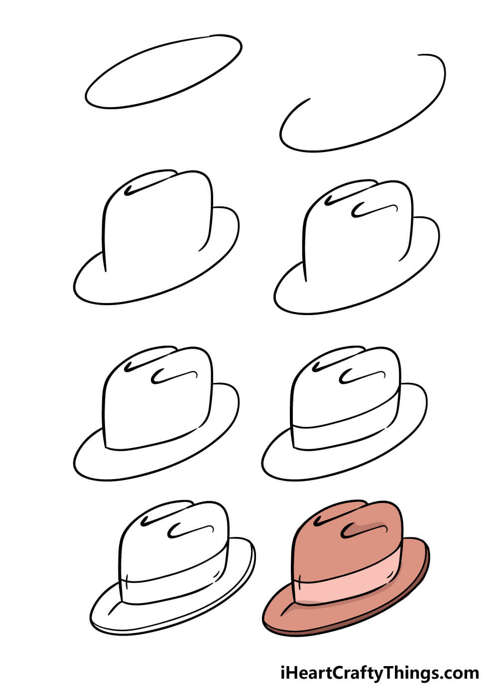 How to draw bucket hat (4)