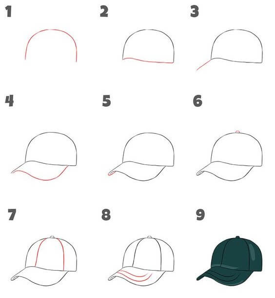 How to draw Cap idea (2)