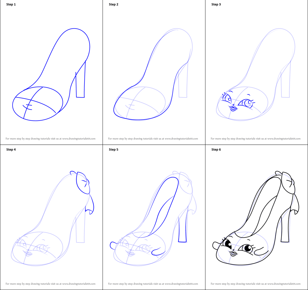 How to draw Cartoon High heels