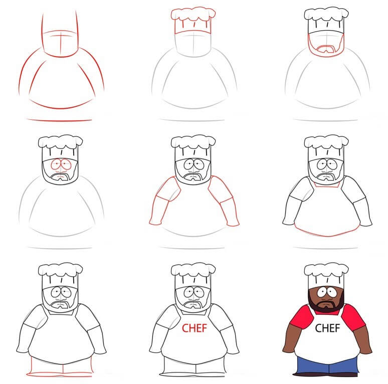 How to draw Chef idea (12)