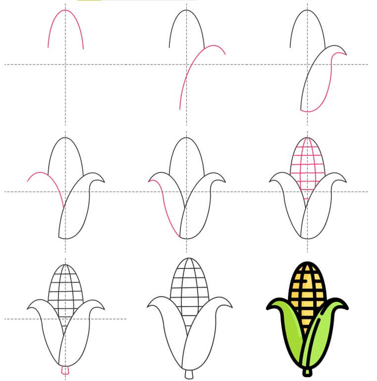 How to draw Corn idea (14)