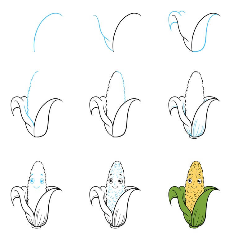 How to draw Corn idea (18)