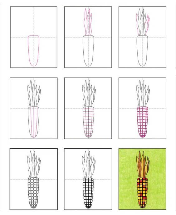 How to draw Corn idea (2)