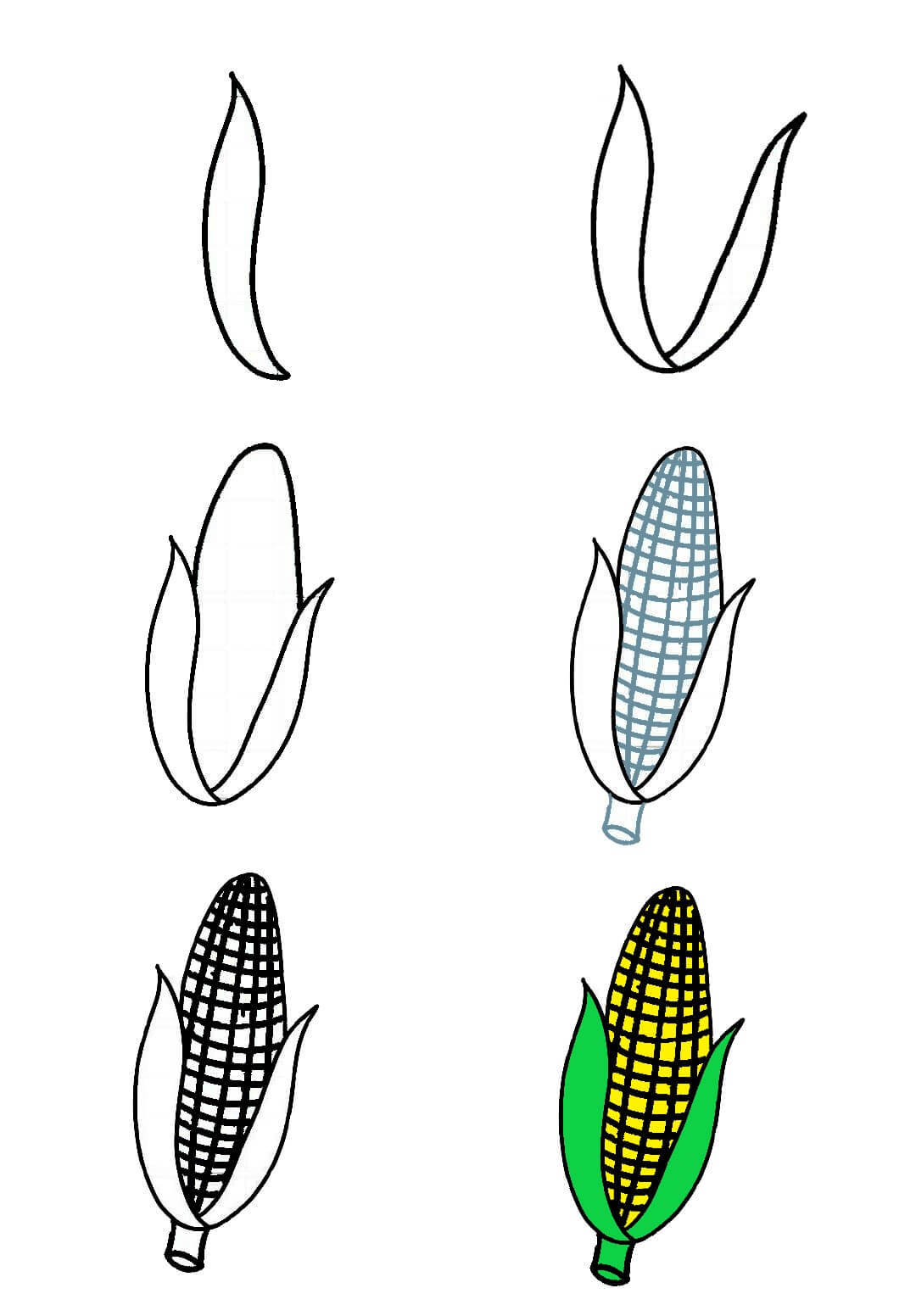 How to draw Corn idea (6)