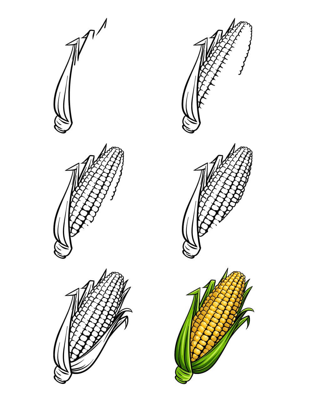 How to draw Corn idea (8)