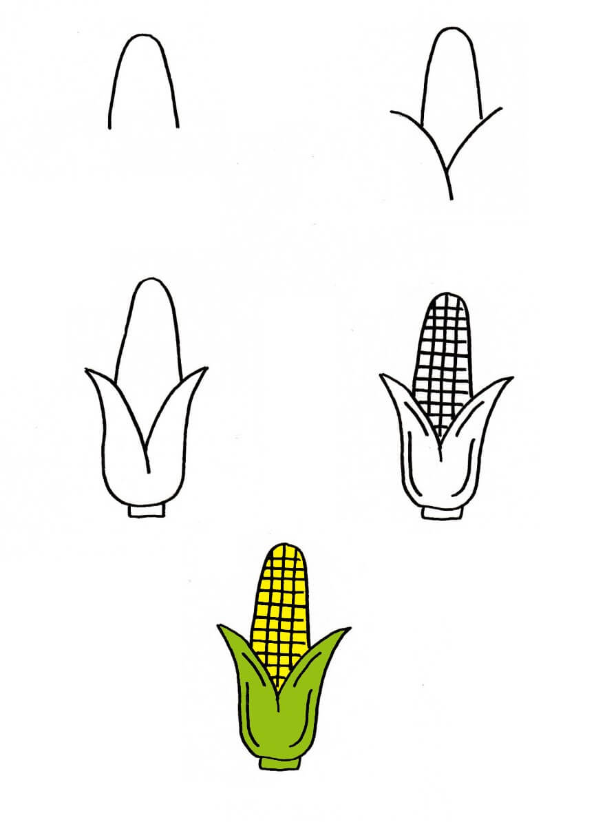 How to draw Corn idea (9)