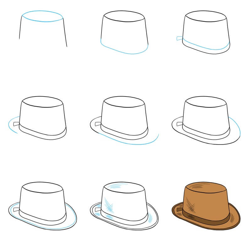 Cowboy hat (3) Drawing Ideas