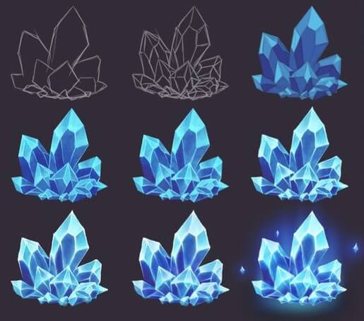 How to draw Crystal idea (1)