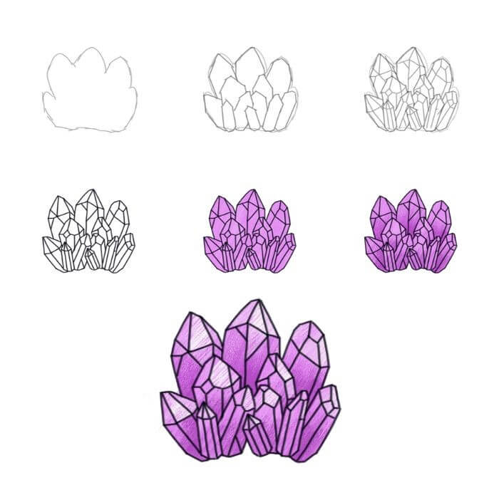 How to draw Crystal idea (12)