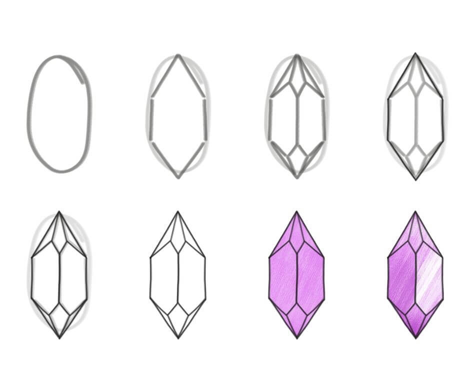 How to draw Crystal idea (13)