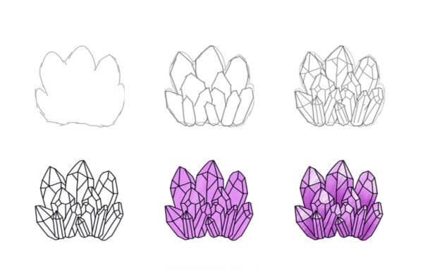 How to draw Crystal idea (16)