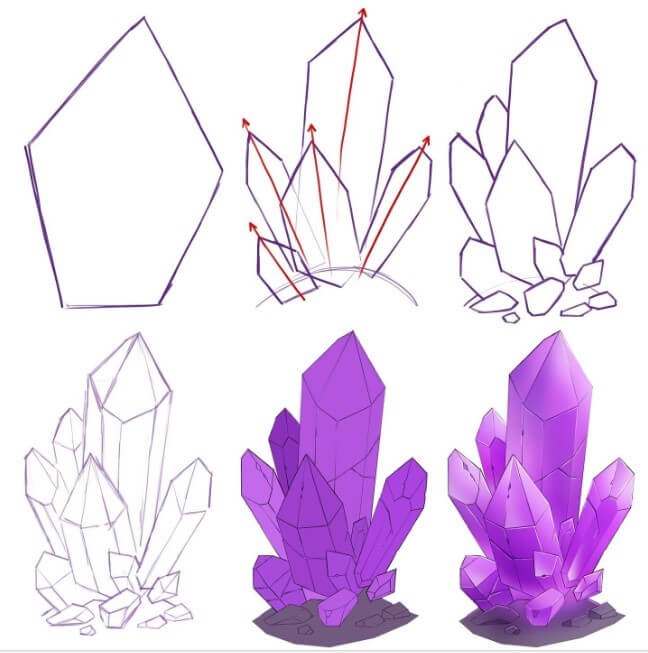 How to draw Crystal idea (19)