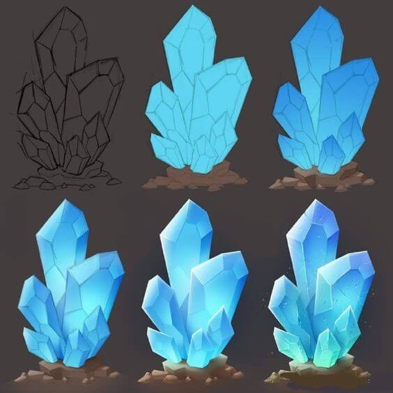 How to draw Crystal idea (2)