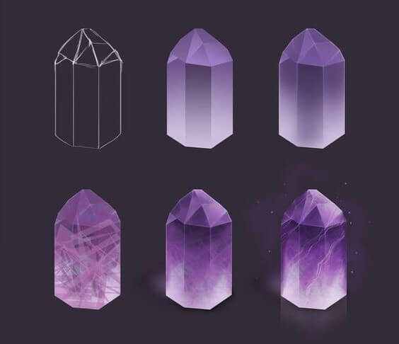 How to draw Crystal idea (7)