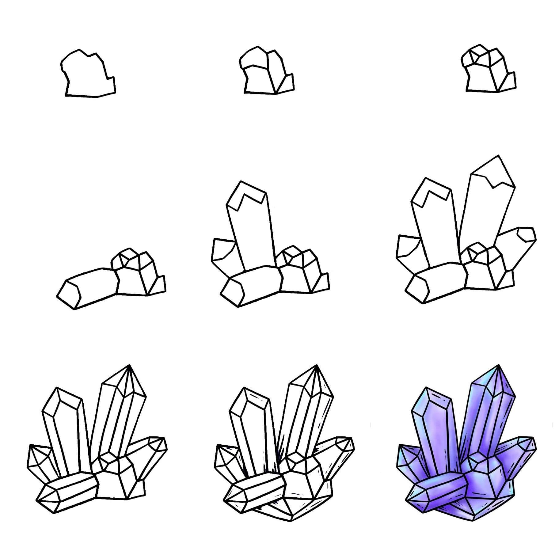 How to draw Crystal idea (8)