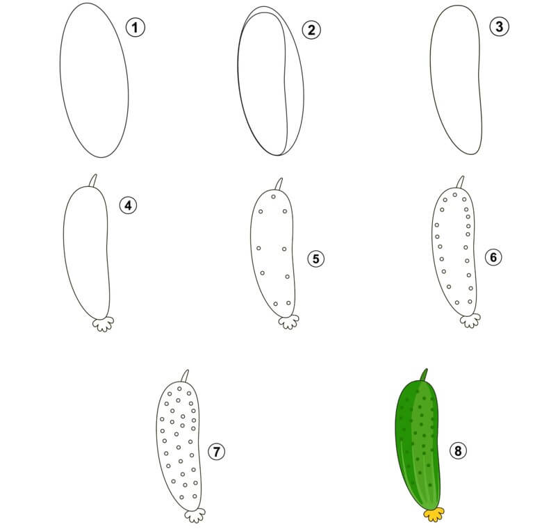 How to draw Cucumber idea (11)