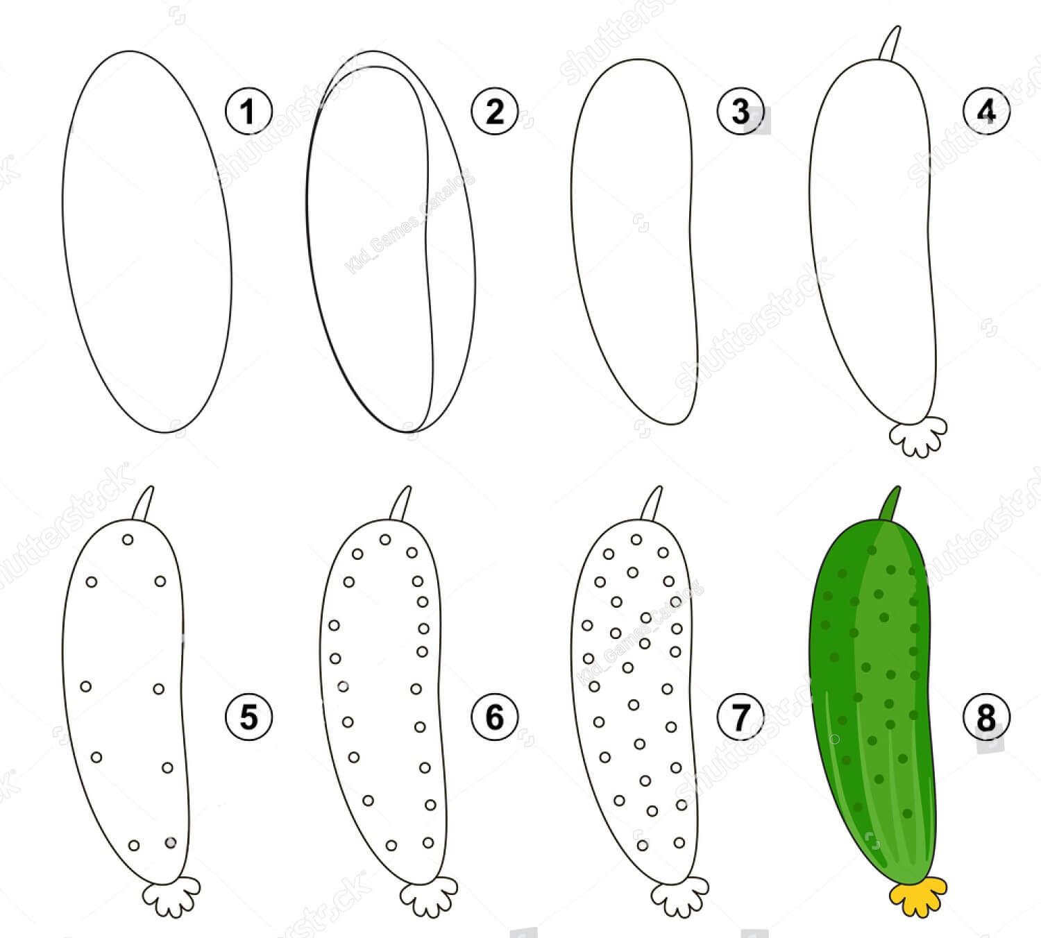 How to draw Cucumber idea (12)