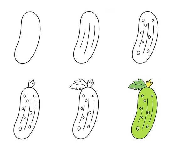 How to draw Cucumber idea (2)