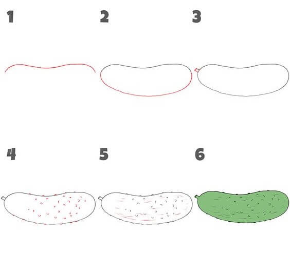 How to draw Cucumber idea (3)