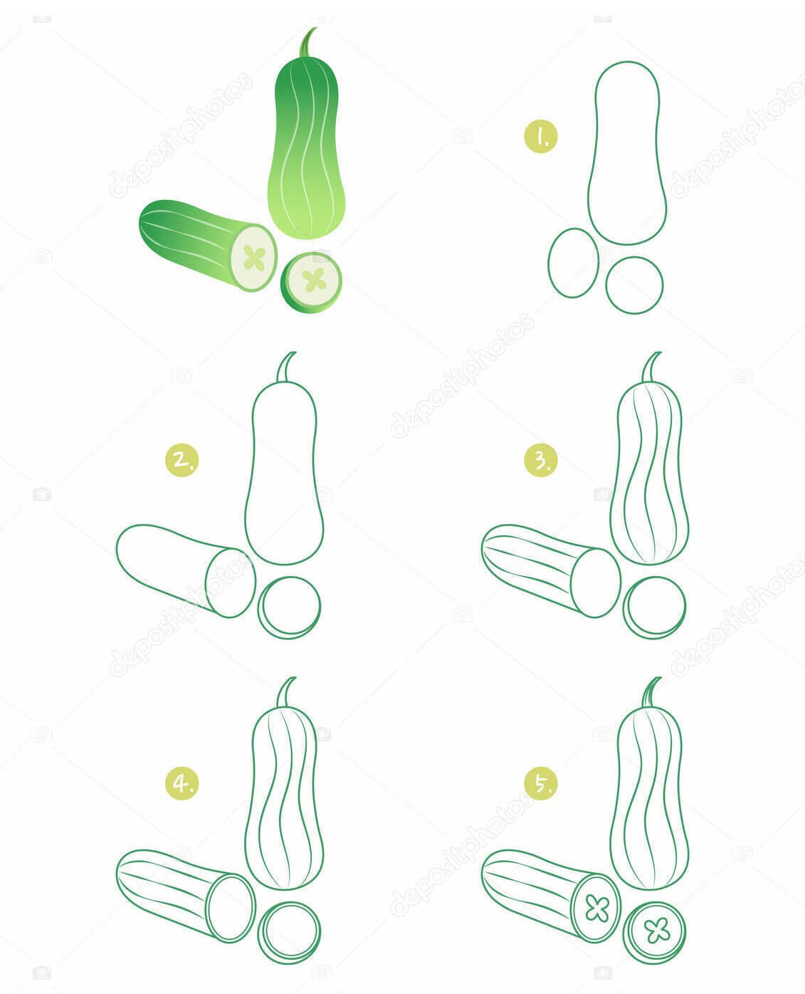 How to draw Cucumber idea (4)