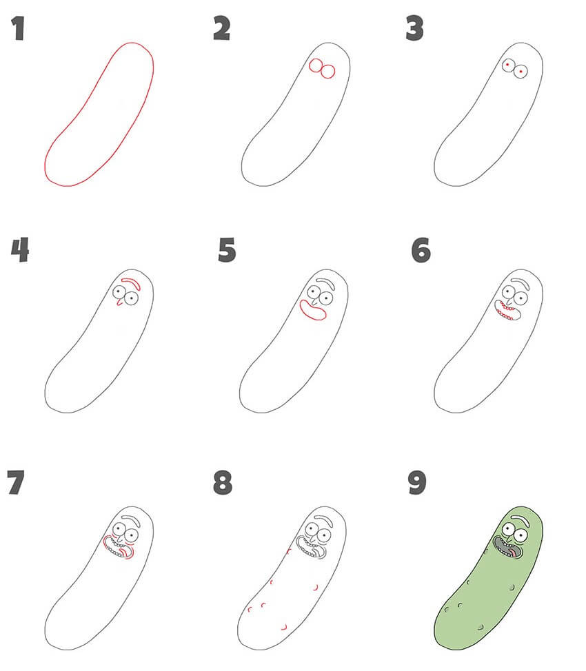 How to draw Cucumber idea (5)