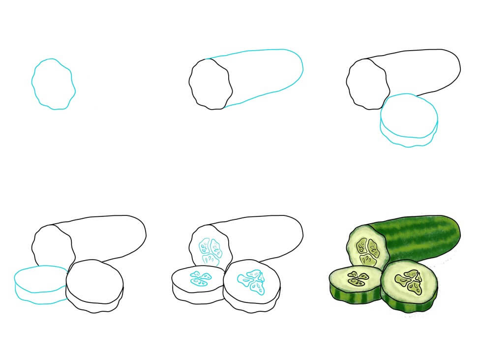 Cucumber idea (6) Drawing Ideas