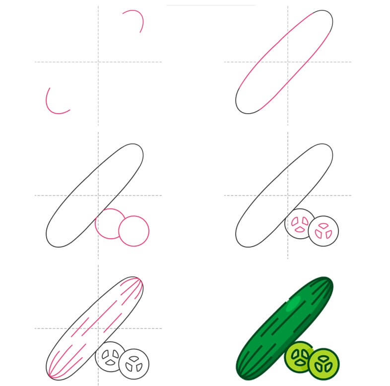 How to draw Cucumber idea (7)