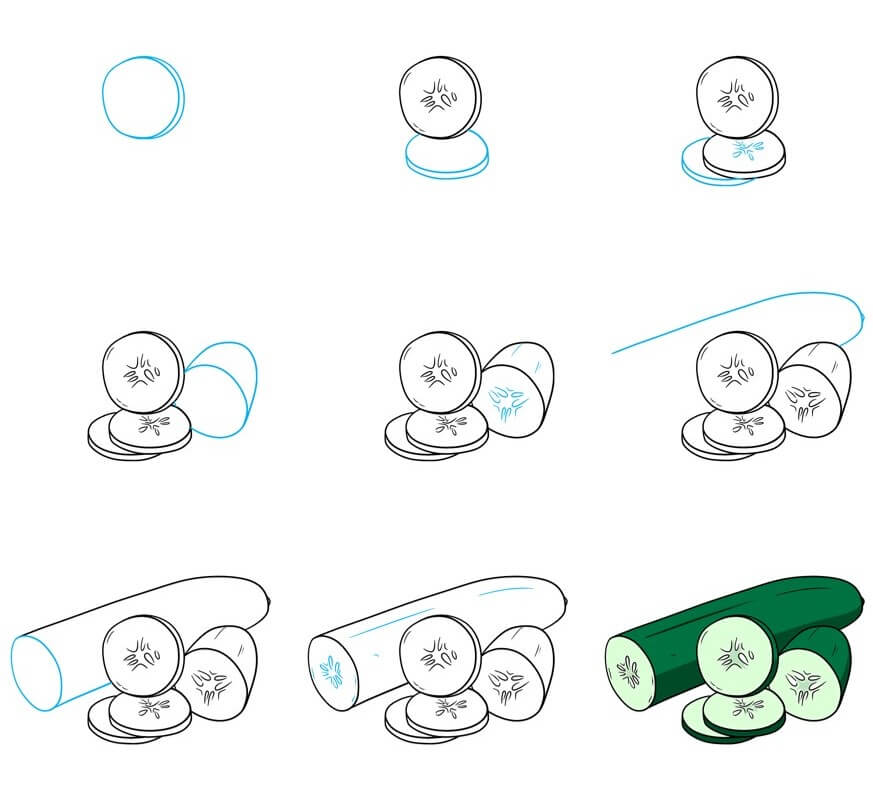 How to draw Cucumber idea (8)