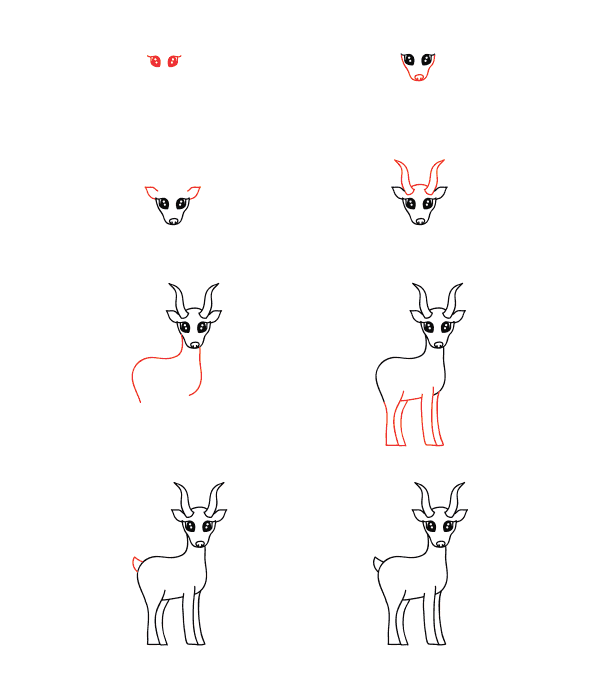 How to draw Cute Antelope